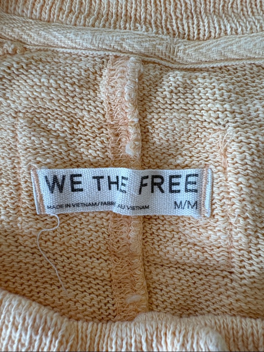 We The Free Cropped Peach Button-Front Top - Picture 3 of 4